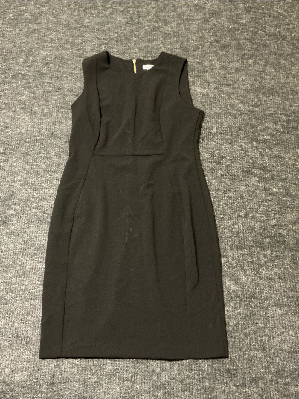 Calvin Klein Black Sleeveless Midi Sheath Dress